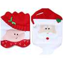 2Pcs/Set Xmas Mr and Mrs Santa Claus Kitchen Dining Dinner Table Chair Back