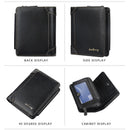Baellerry Short Men Wallets 11 Card Holders Zipper Men Leather Purse Solid  T8P6