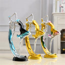 Elegant Dancing Girl Decoration Resin Art Deco Sculpture Abstract Statue Decorations
