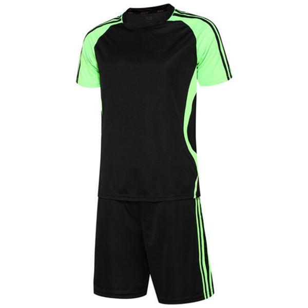 Adults Men's Short Sleeve Football Suit Night Training Reflection Soccer Suits Men Jersey