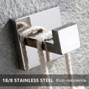Stainless Steel Double Towel Hooks Modern 2-Piece Square Towel Hook Set Rob
