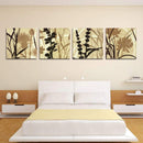 Miico Hand Painted Four Combination Decorative Paintings Botanic Grass And Flower Wall Art For Home Decoration