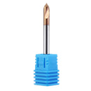 Drillpro 2 Flutes 90 Degree Chamfer End Mill 4/6/8/10/12mm HRC45 Tungsten Steel AlTiN Coating Milling Cutter