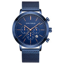 MINI FOCUS MF0297G Fashion Men Calendar Crystal Glass Full Steel Quartz Watch