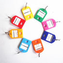 100PCS Color Plastic Keychain Luggage ID Card Name Label Keychain Keychain  I4M6