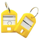 100PCS Color Plastic Keychain Luggage ID Card Name Label Keychain Keychain  I4M6