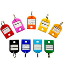 100PCS Color Plastic Keychain Luggage ID Card Name Label Keychain Keychain  I4M6