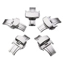 Stainless Steel Butterfly Push Button Deployment Watch Band Buckle Clasp Band