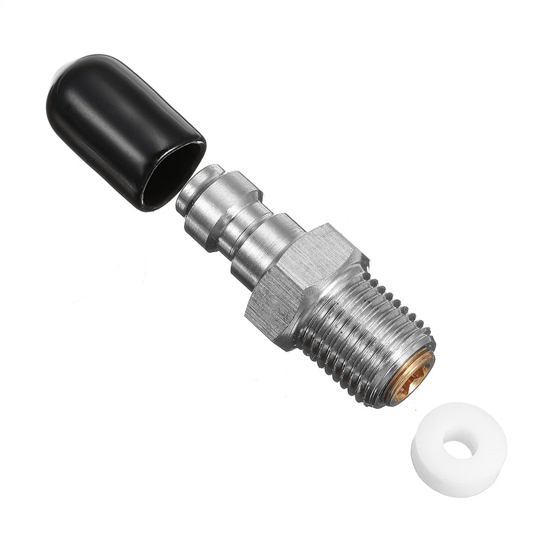 Paintball PCP Fill Nipple Adapter Stainless Steel 8mm Thread One Way Foster Connector 1/8'' BSPP