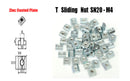 50pcs M4 T Sliding Nut Block for 2020 Aluminum Profile Zinc Coated Plate Aluminum Accessories