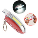 IPRee 2 in 1 Mini COB LED 3 Modes Keychain Whistle Light Camping Light Emergency Safety Lamp