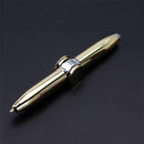 Fingertip Gyro Pen Multifunction Rotating Illuminating Metal Ballpoint Pen LED Lamp Decompression Finger Gyro Pen