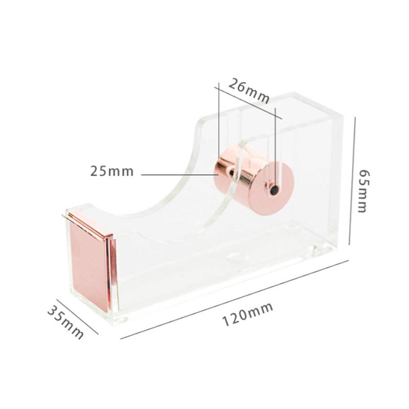 Miwoo M029 Transparent Acrylic Tape Cutter Stationery for School Office Desktop