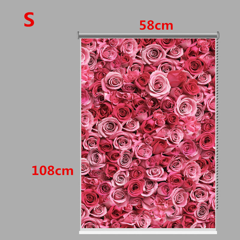 PAG Rose Romantic Window Curtain Roller Shutters Print Painting Wall Decor Roller Blind Background