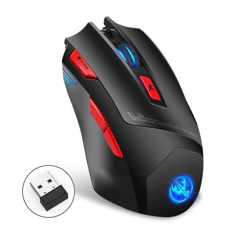 HXSJ T88 4800DPI Adjustable 2.4GHz Wireless Rechargeable Ergonomics Optical Mouse Gaming Mouse Mice