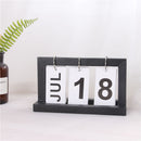Creative Modern Wooden Calendar Desktop DIY Calendar Perpetual for Office Home Bedroom Decoration