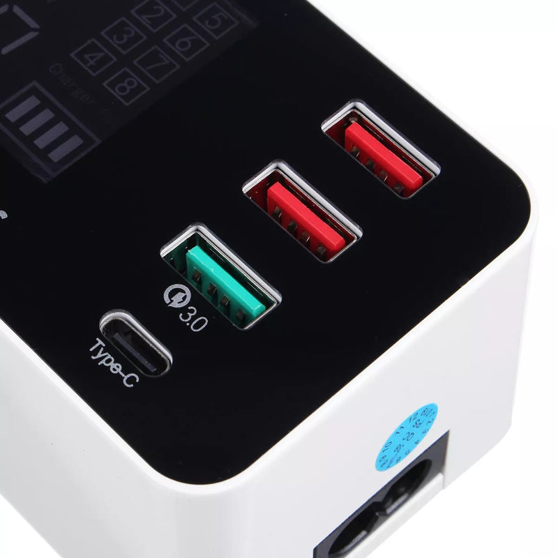 40W QC Smart Desktop Fast Charging Station Charger 7 USB Port Charger US/AU/UK/EU Plug