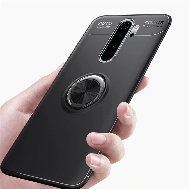 Bakeey Xiaomi Redmi Note 8 pro 360 Rotating Magnetic Ring Holder Soft TPU Shockproof Protective Case