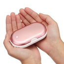 5200mAh Portable Macarons Hand Pocket Warmer Double-Sided PTC Ceramic Heating Aluminum Alloy Mobile Power Bank Supply External Battery Charger
