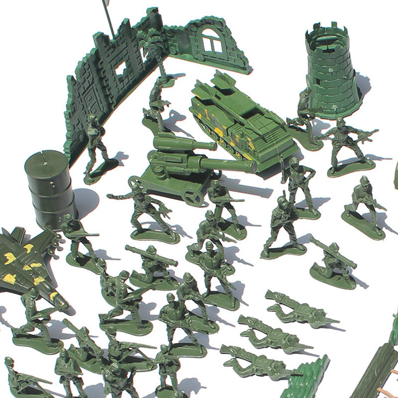 54 Scene / 37 Scene 60 Soldiers Military Model WW2 Scene Army Model Brick Tank Figure Collection DIY Toys