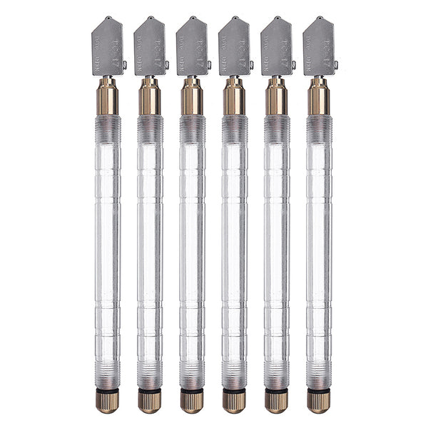 6Pcs TOYO Glass Cutter TC-17 Plastic Handle Straight Cutting Tool Self-oiling