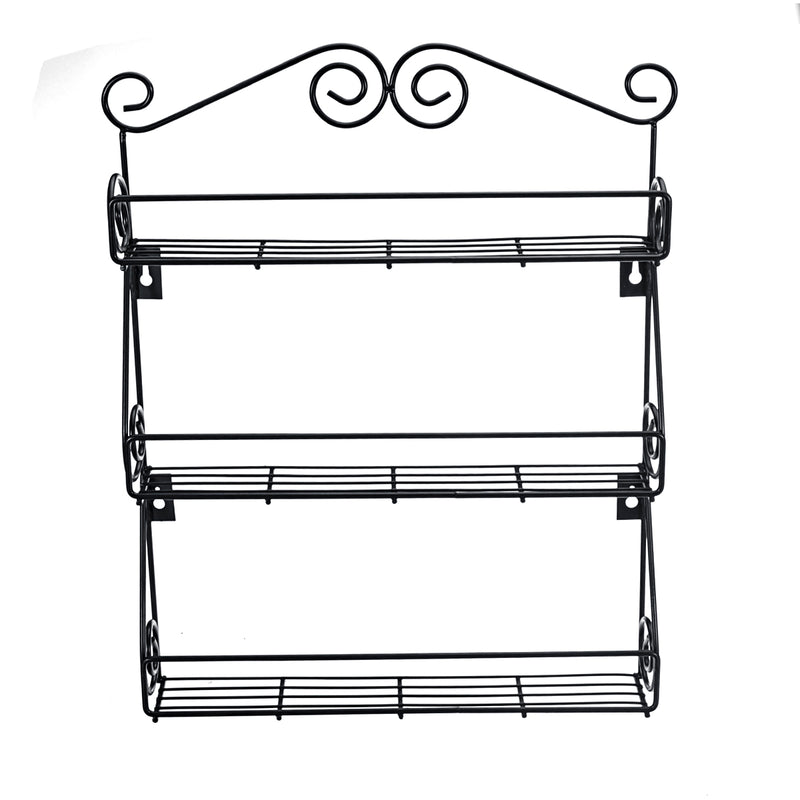 3 Tier Kitchen Bottle Spice Rack Jar Holder Storage Shelf Organizer Wall Mount