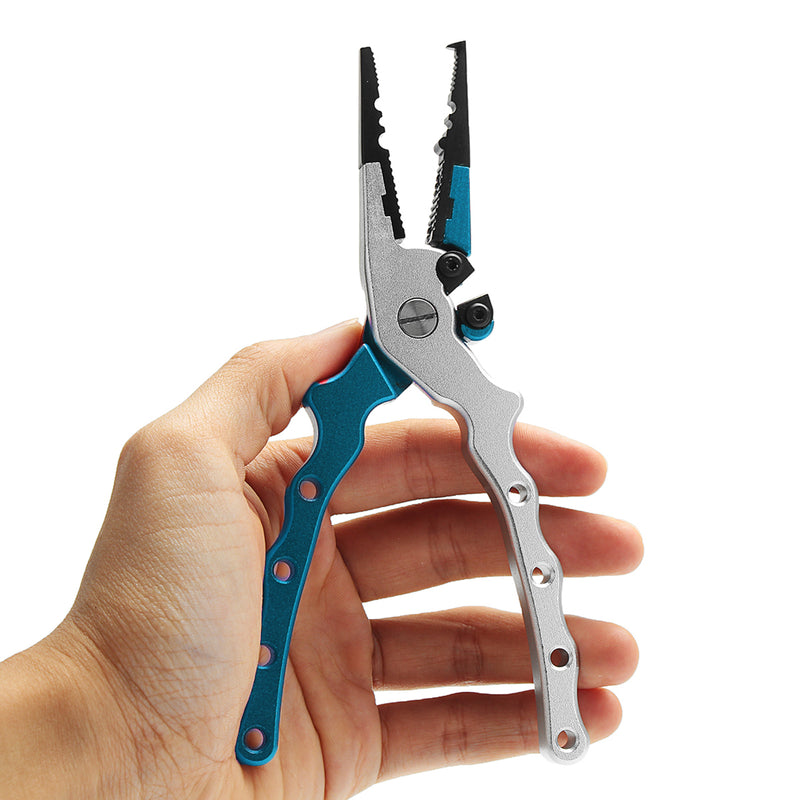 H3 Fishing Pliers Crimping Remove Hook Scissors with Sheath Split Ring Cutters Fish Line Cutters