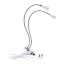 50CM E27 Flexible Lampholder Bulb Adapter Dual Head Clip with On/off Switch for LED Grow Light