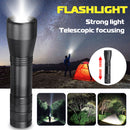 T6 Portable Black Tactical Military LED Flashlight Torch Zoom-able Work