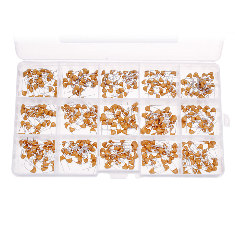 450pcs 15 Value Monolithic Capacitor Set 50v Multi-layer Assortment Box 10pf To 100nf Electronic Components Capacitor Kit