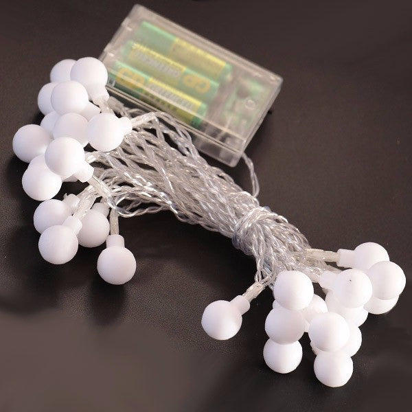 Christmas LED Battery Light String Ball Shape Curtain Light Home Decor Celebration Festival Wedding