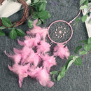 Pink Handmade Dream Catcher Home Decor Dream Catchers wall hanging  Pink Feather Decorations Gift