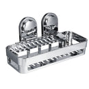Kitchen Bathroom Shower Shelf Storage Suction Cup Basket Rack Holder Organizer