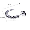 Punk Eagle Claw Shape Piercing Stud Earring Fashion Stainless Steel Earrings for Men
