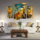 Miico Hand Painted Four Combination Decorative Paintings Ancient Egyptian Murals Wall Art For Home Decoration