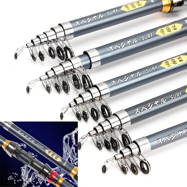 2.1/2.4/2.7/3.0/3.6m Carbon Telescopic Spinning Pole Saltwater Casting Sea Fishing Rod