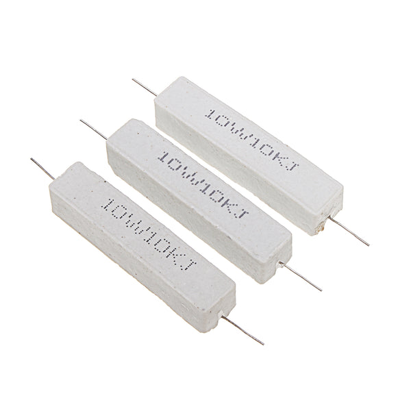 100pcs 10W 10K ohm 10KR Ceramic Cement Resistor