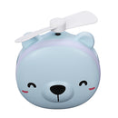USB Rechargeable Mini Portable Fan with Makeup Mirror Led Light Pocket Handheld Fan