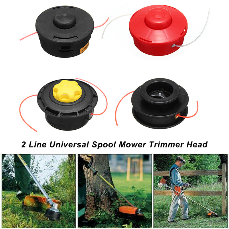 2 Line Universal Spool Mower Trimmer Head Strimmer Head Cutting Steele Mower Line