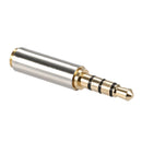 2.5mm female to 3.5mm Male Plated  Audio Headphone Jack Adapter Converter