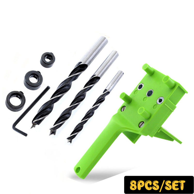 1/8/41PCS Handheld Woodworking Dowelling Jig Set Drill Guide 6/8/10MM Sleeve Wood Doweling Tool