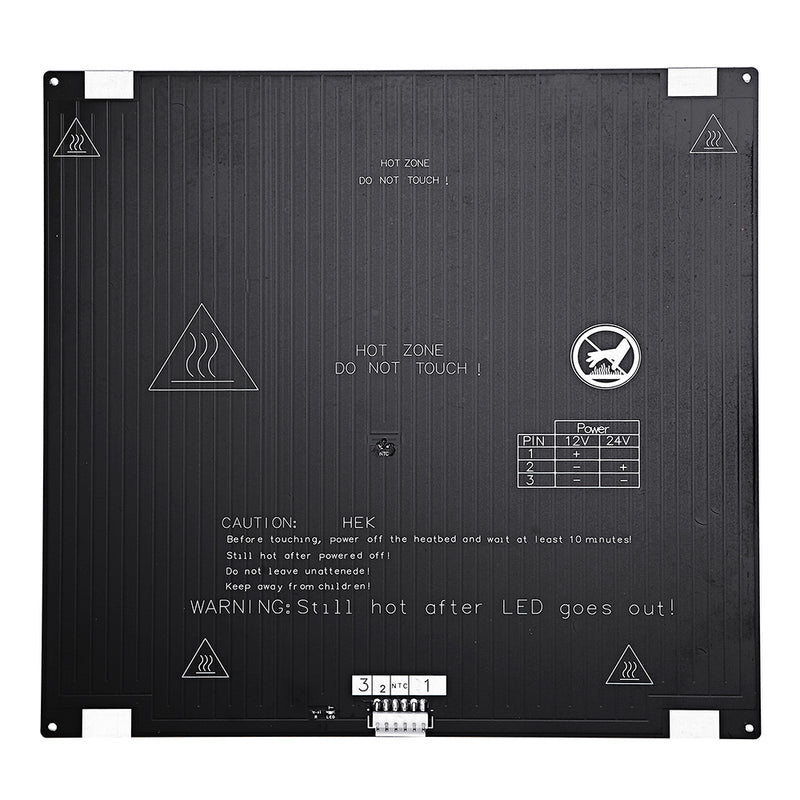 JGAURORA 310*310*13.6mm Aluminum Heated Bed Plate for 6PIN Hotbed Line