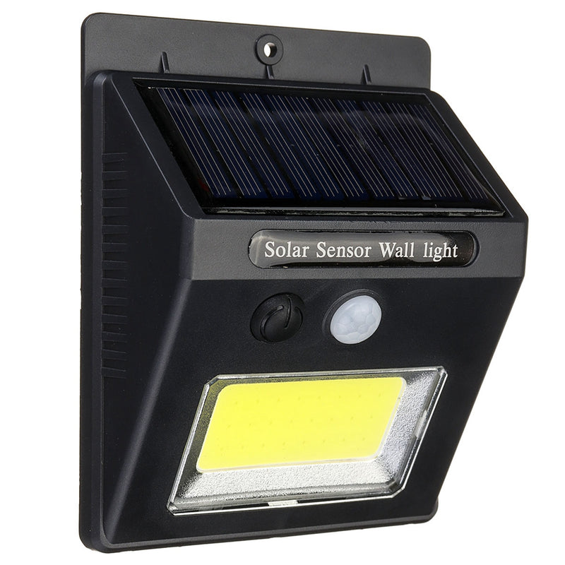 Solar Power Super Bright COB 24 LED PIR Motion Sensor Wall Light Outdoor Wireless Waterproof Lamp
