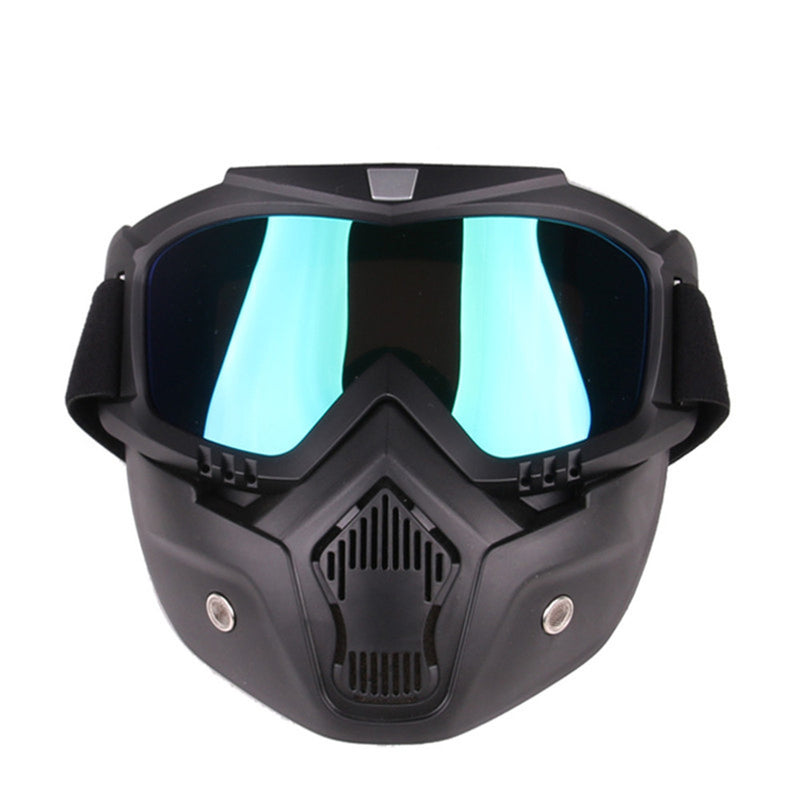 Windproof Goggles skiing Motorcycle Riding glasses+Breathable Face Mask