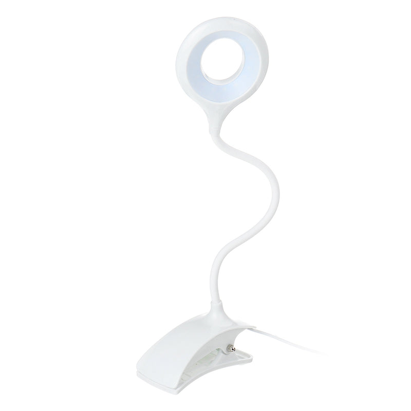 USB LED Reading Light Clip-on Clamp Bed Table Desk Lamp Night Light