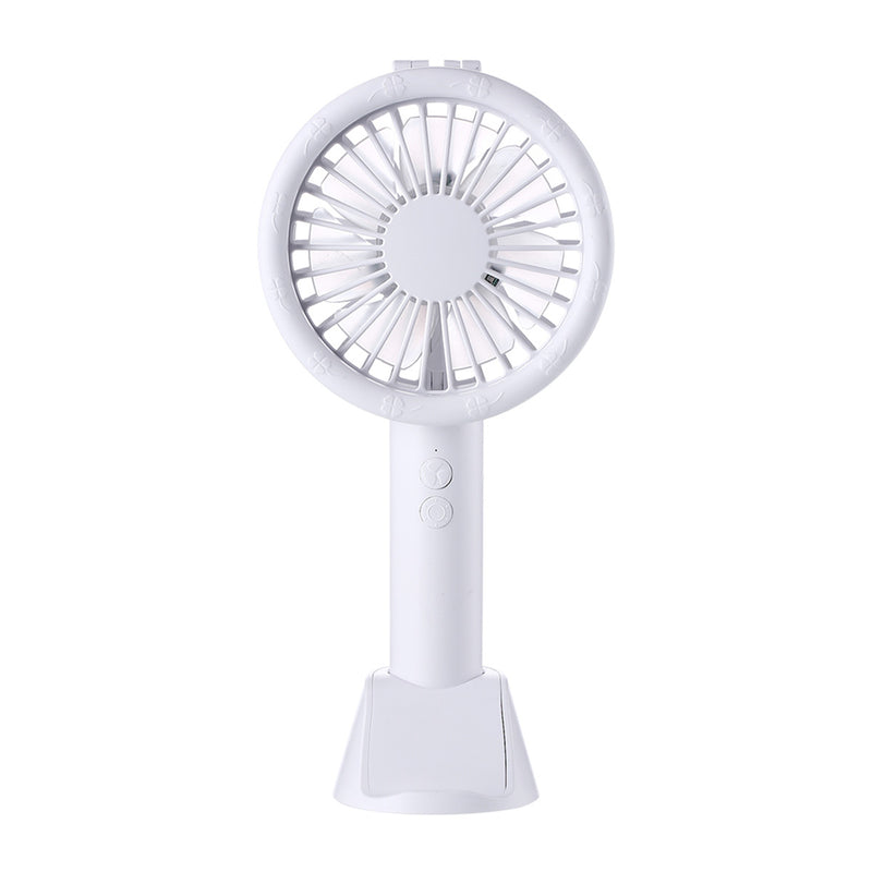 Handheld Table Lamp Fan Mini Portable USB Charging Mobile Phone Holder Desktop 3 in 1 Lighting