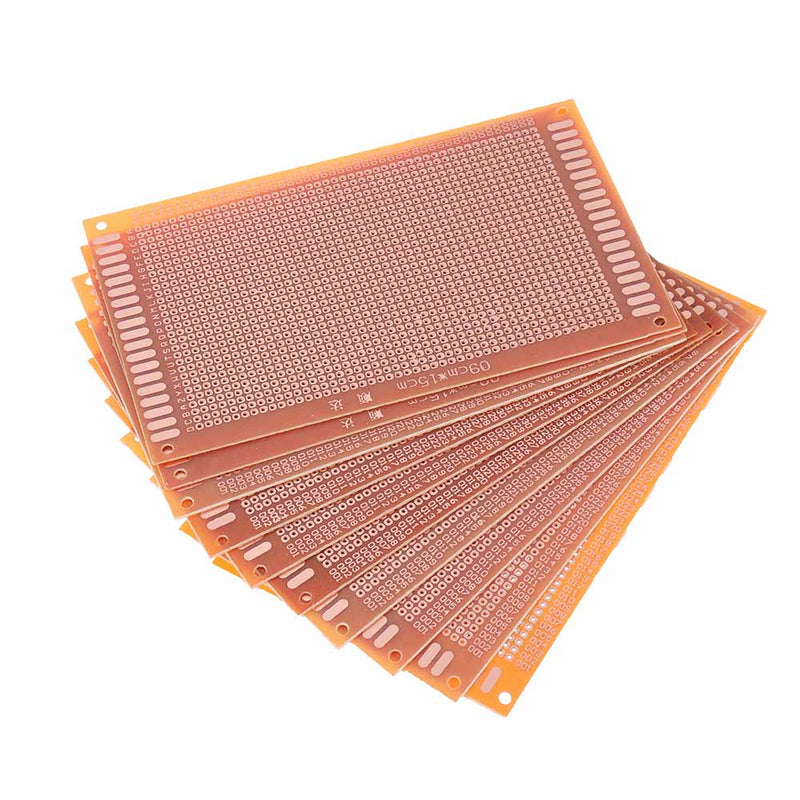 10pcs Universal PCB Board 9x15cm 2.54mm Hole Pitch DIY Prototype Paper Printed Circuit Board Panel Single Sided Board