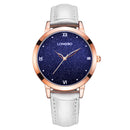 LONGBO 5052 Women Blue Sky Vast Universe Fashion Leather Band Quartz Watch