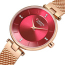 CURREN 9031 Ultra Thin Dial Case Elegant Design Women Watch Full Steel Quartz Watch