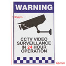 6pcs Warning CCTV Security Surveillance Camera Sign Warning Decal Stickers 66x100mm